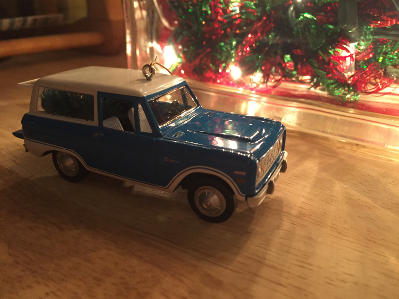 First up is 2016’s model, the first such Hallmark ornament car that I bought.